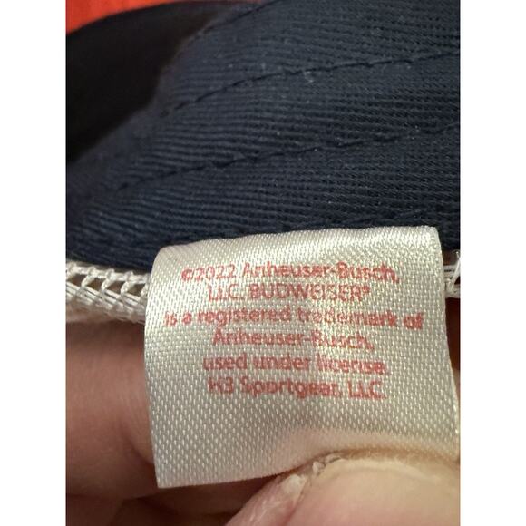 Budweiser Eagle Mens Red Blue Beer Adjustable SnapBack Trucker Hat Mesh Cap OSFM - Picture 9 of 9